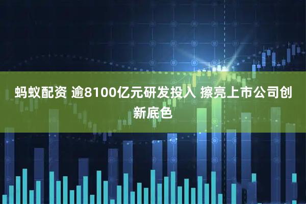 蚂蚁配资 逾8100亿元研发投入 擦亮上市公司创新底色