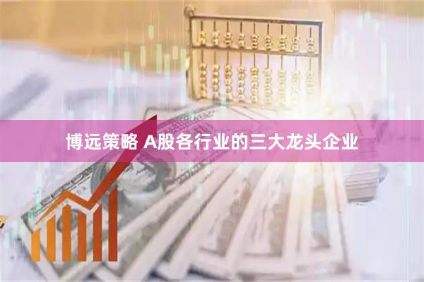 博远策略 A股各行业的三大龙头企业