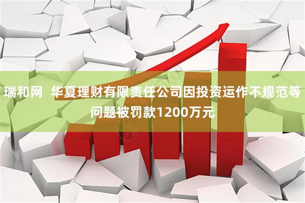 瑞和网  华夏理财有限责任公司因投资运作不规范等问题被罚款1200万元