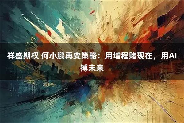 祥盛期权 何小鹏再变策略:用增程赌现在,用AI搏未来